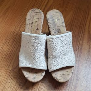 Crocheted Cork Wedges Size 6